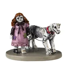 Creepy Doll & Dog - Lemax Spooky Town