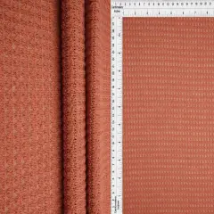 1 Yard Oversize Waffle Solid Knit Fabric 220 GSM, 54/56&Prime; Wide Polyester Rayon Spandex Blend RUST