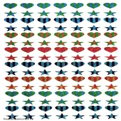 Sticko Metallic Hearts & Stars Stickers