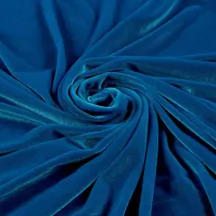 1 Yard Stretch Velvet Fabric for Apparel Costumes and Crafts 58/60 Inch Width Classic Blue