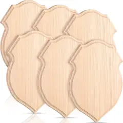 6 Pcs Unfinished Wood Plaque Wooden Shield Plaque Wood Sign(12 x 16 Inch)