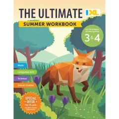 IXL Ultimate Summer 3rd to 4th Grade Workbook, Math, Reading Comprehension, Language Arts, Geography, Science, Social Studies, and Writing Practice for Kids