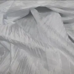 1 Yard Crease Crushed Taffeta Fabric 54 Inches Wide Accordion Texture for Event Decor White