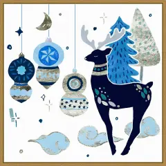 Goodnight Reindeer II by Melissa Wang Framed Canvas Wall Art