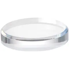 Plymor Clear Acrylic Beveled Round Display Base, 5" W x 5" D x 1" H