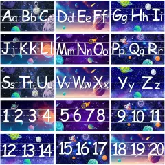 15 Pcs Alphabet Line Bulletin Board Set 26 Upper & Lower Case Letters