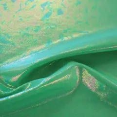 Prismatic Foiled Spandex Fabric 54&rdquo; Wide Nylon Spandex 4-Way Stretch for Costumes & Fashion Green/Rainbow
