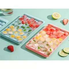 Kitcheniva Ice Cube Tray Mold Maker Mini Ball Shaped Pink + 2 free fish m