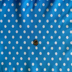 1 Yard Multi Color Small Polka Dot Poly Cotton Fabric for Crafts Bedding Sewing Masks 60" Width Baby Blue-White