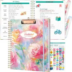Spiral Bound Teacher Planner - 8.5 x 11 (Rose)