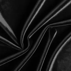 1 Yard Velvet Upholstery Fabric Soft 100% Polyester for Curtains Drapes Bedding & D&eacute;cor Black