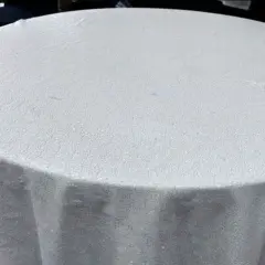 1 Yard Glitz Sequin Tablecloth 108 Inch Round Sparkling Polyester for Weddings and Events white