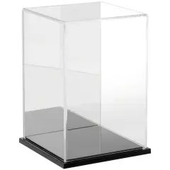 Plymor Clear Acrylic Display Case, 6" W x 6" D x 9" H Black (Mirrored)