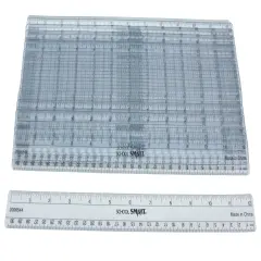 School Smart Flexible Plastic Ruler, Inches and Metric, 12 Inch Size, Clear, Pack of 36