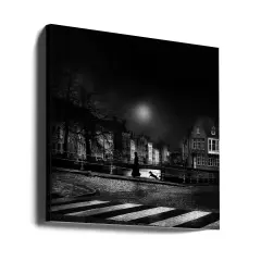Moonlight stroll Square 24x24 Canvas - Corporate Office Art