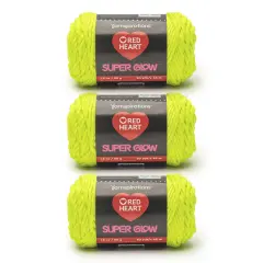 Red Heart Super Glow Yarn 24 Pack-Yellow