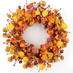 22 Inches Fall Wreath - Rustic Autumn