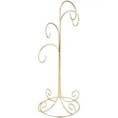 Bard's 4 Tiered Gold-toned Ornament Stand, Tree, 14" H x 6.75" W x 6.75" D