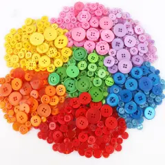 1000 Pcs Assorted Buttons for Crafts, Resin Buttons for Sewing