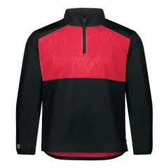 Holloway&reg; SeriesX Quarter-Zip Pullover Black/ Scarlet