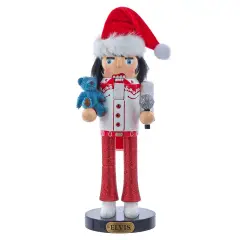 Kurt Adler 10-Inch Elvis Presley&reg; With Teddy Bear Nutcracker