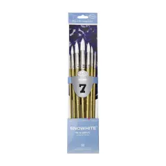 RSET-4500 | Snowhite&trade; 7pc Oil & Acrylic Round Brush Set