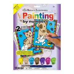 MFP201 | Painting by numbers&trade; Children's 12pc 8.75" x 11.75" Kitten & Puppy Project 2-Pack