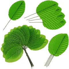 200 Pcs Green Silk Artificial Leaves