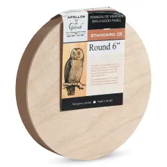 Apollon Gotrick Round Wood Panel - 6" Dia, 7/8" Profile