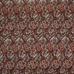 1 Yard Traditional Polynesian Fijian Print Fabric 100% Cotton Light Barkcloth, 45 inches Width Brown
