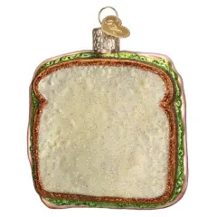 Old World Christmas 3.25 In Ham And Cheese Sandwich Tree Ornament , Ornament Bread Lunch Multicolored