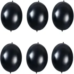 Pack of 20 4D Black Foil Balloon - 10 Inch
