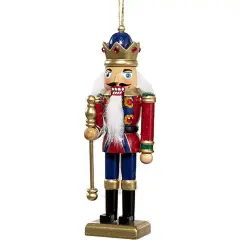 5" Classic Wooden Nutcracker Ornament Blue Pants