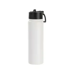 Craft Express 6 Pack 22oz Powder Coated Water Bottle Flasks &ndash; Laser-Ready Drinkware White