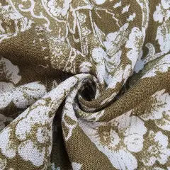 1 Yard Military Olive Rayon Crinkle Fabric For Dresses Blouses Skirts Lightweight Apparel 50/52" Width