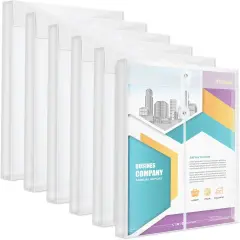 6 Pack Clear Plastic Envelopes with String Tie