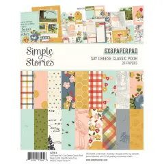 Simple Stories Double-Sided Paper Pad 6"X8" 24/Pkg-Say Cheese Classic Pooh