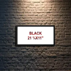 Black 3-Photo Frame 21&frac34;" x 11" with Mount & Safe Plastic Front &ndash; Flexible Hanging with ALFTA Adhesive Hook