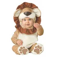 Lovable Lion Infant Costume with Hood Mane and Skid Resistant Feet