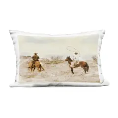 Stupell Industries Wrangling Cowboys Western Pair Outdoor Pillow, 14 x 7 x 20