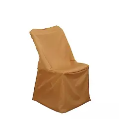 10 pcs Gold LIFETIME Folding CHAIR COVERS Slipcovers Polyester Supplies Event