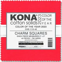 Kona Solid 5" Square Pack (Charm Pack / Charm Square) in Crush (2023 Color of the Year) by Robert Kaufman for Robert Kaufman (CHS-1110-42)