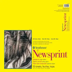 Strathmore 300 Series Newsprint Pad 14"X17"-50 Sheets, Tape Bound
