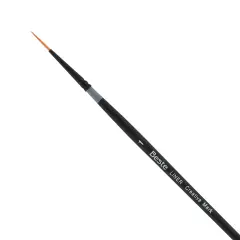 Creative Mark Beste Golden Taklon Liner #1 - 3 Pack Artist Paint Brush, Professional Watercolor Brushes, For Acrylic Painting, Short Handle, Sharp Edges, Hand-Tied & Shaped