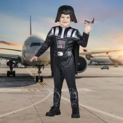 Toddler Darth Vader Costume with Padded Jumpsuit and Cape