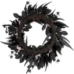 Artificial Pink Carnation Halloween Wreath - 26 Inch