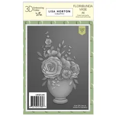 Lisa Horton Crafts A6 Embossing Folder And Die-Floribunda Vase