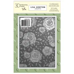 Lisa Horton Crafts Embossing Folder 5"X7"-Floribunda Background