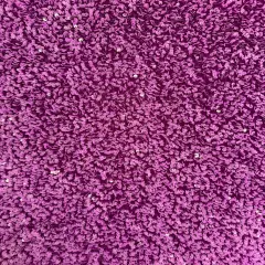 1 Yard Sequins Embroidered Stretch Velvet Rodeo Fabric Magenta