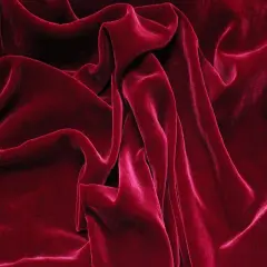 1 Yard Silk Rayon Velvet Fabric 45 Inches Width Raspberry Red